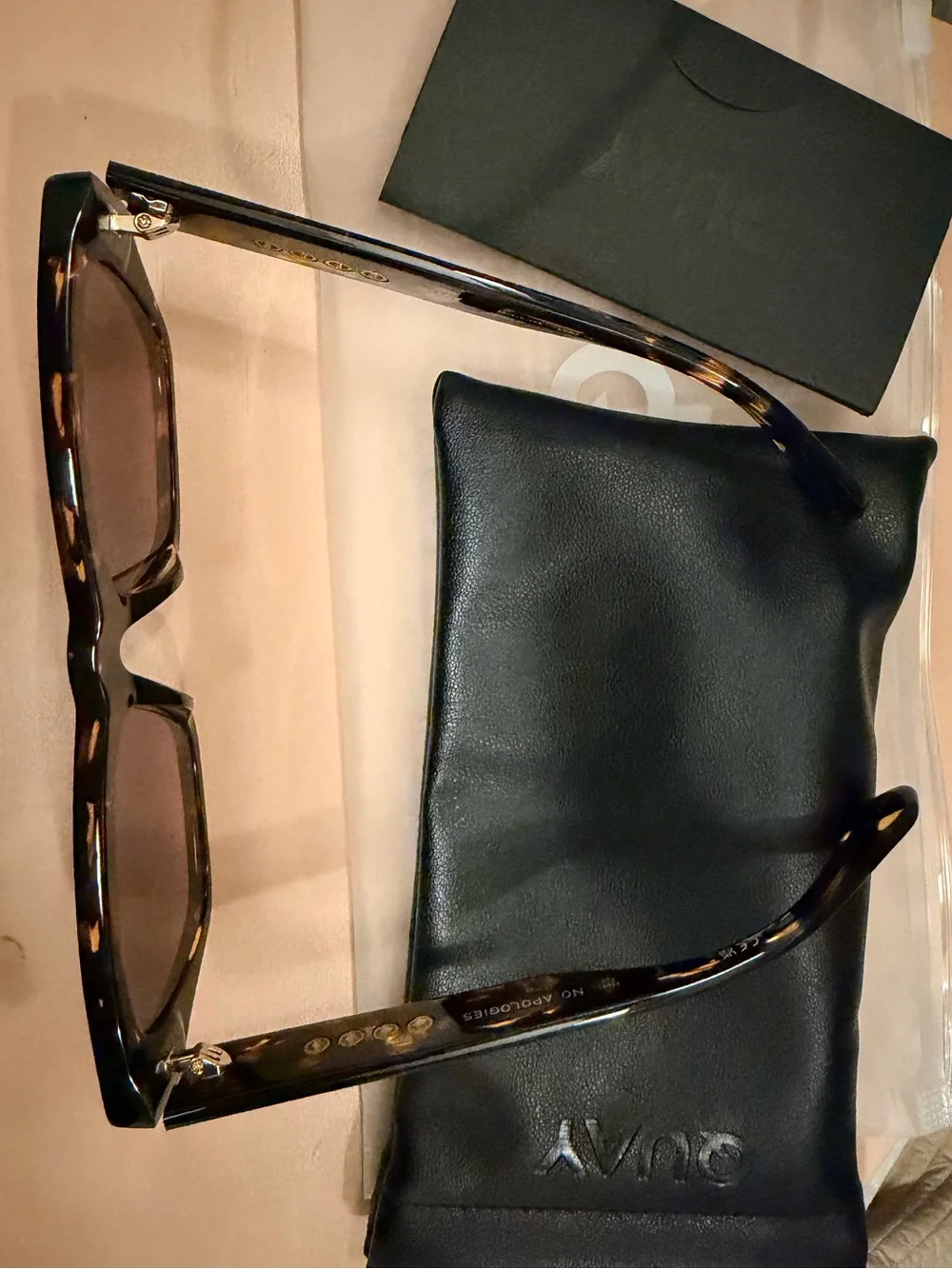 Quay Australia Tortoiseshell Square Sunglasses with Brown Gradient Lenses